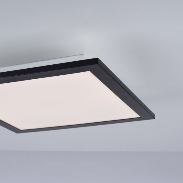 Flache LED Deckenlampe Schwarz B:29,5 cm 6 W 750 lm