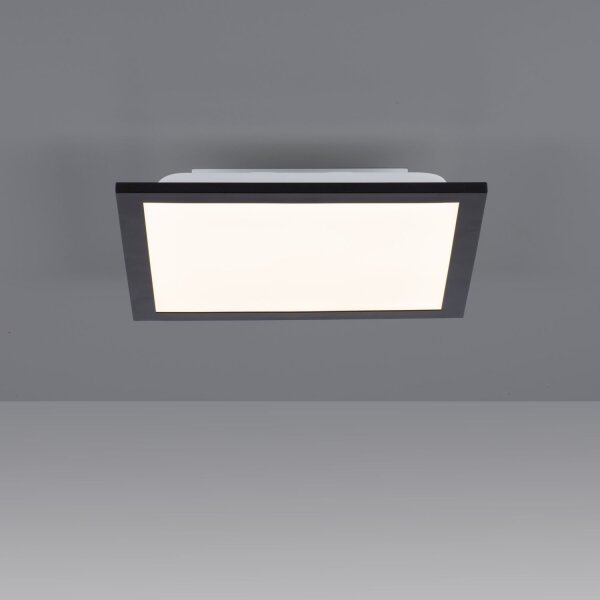 Flache LED Deckenlampe Schwarz B:29,5 cm 6 W 750 lm