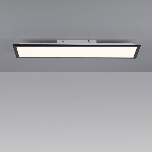 Flache LED Deckenlampe Schwarz L:79,5 cm 14 W 3000 K