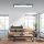 Flache LED Deckenlampe Schwarz L:79,5 cm 14 W 3000 K