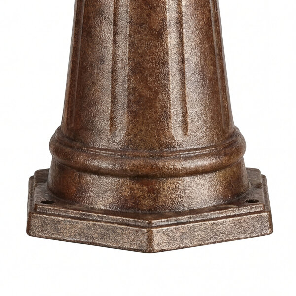 XXL Gartenlaterne Bronze Metall Glas IP44 H:243 cm E14
