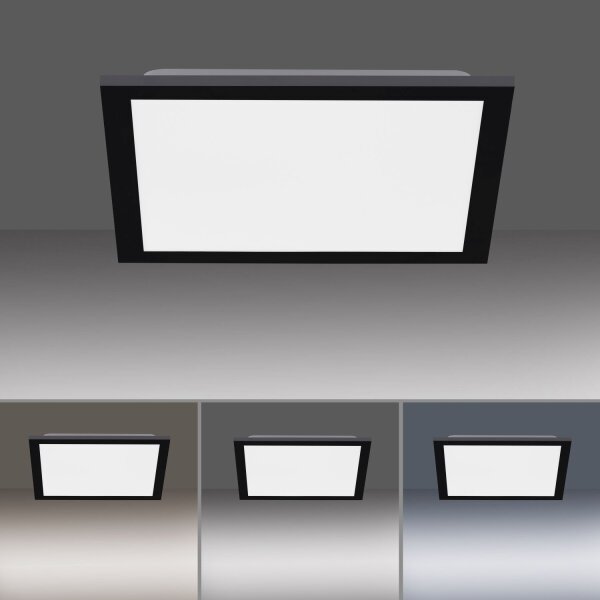 LED Deckenlampe Schwarz 18 W 2700-5000 K Fernbedienung