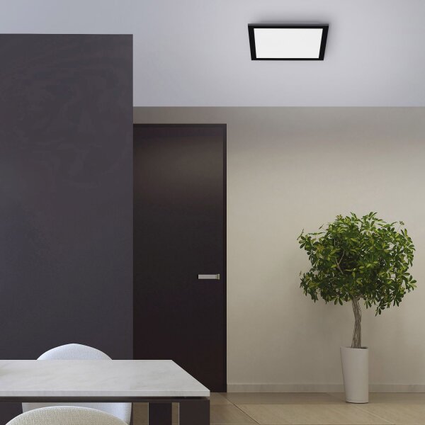 LED Deckenlampe Schwarz 18 W 2700-5000 K Fernbedienung