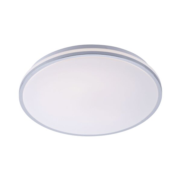 LED Deckenlampe in Chrom IP44 Ø49 cm 2500 lm blendarm