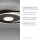Lampe de plafonnier LED de style en métal noir 26 W 3000 K