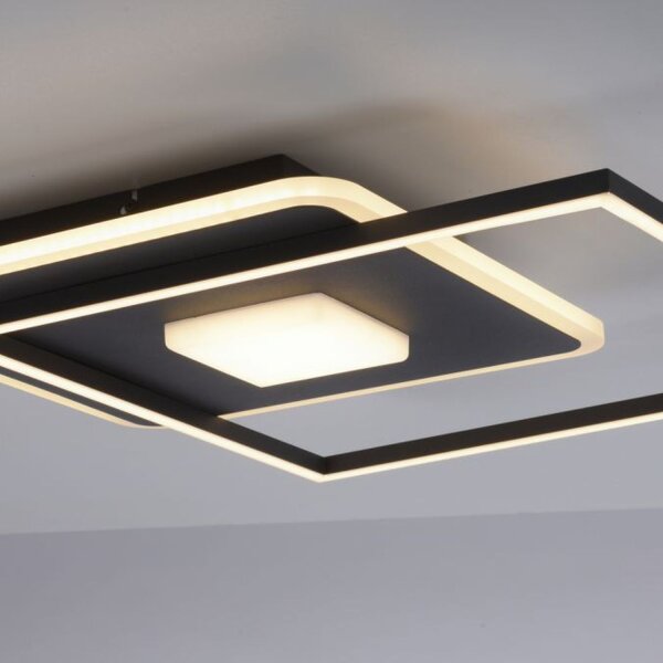 Stilvolle LED Deckenleuchte Schwarz B:45 cm 26 W 3000 K