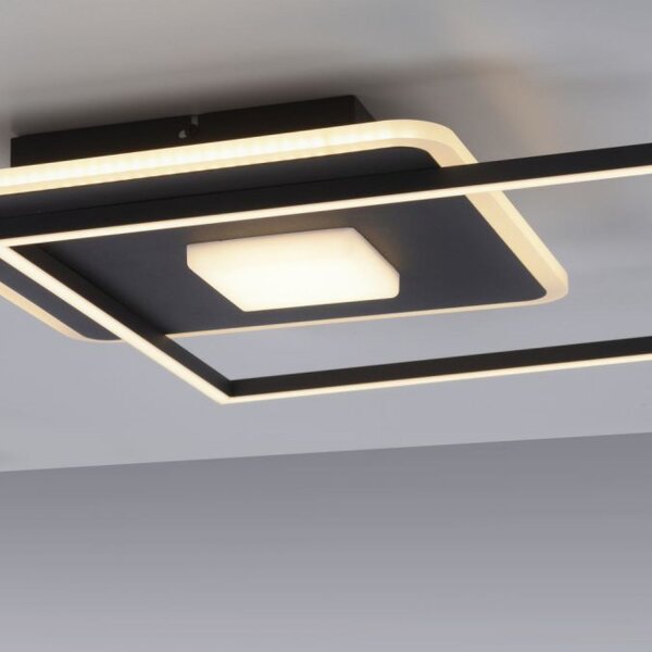 Stilvolle LED Deckenleuchte Schwarz B:45 cm 26 W 3000 K