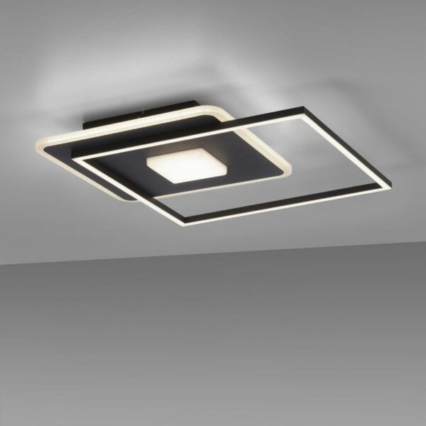 Stilvolle LED Deckenleuchte Schwarz B:45 cm 26 W 3000 K