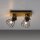 Spot de plafond bois métal fil 2 flammes E14 orientable