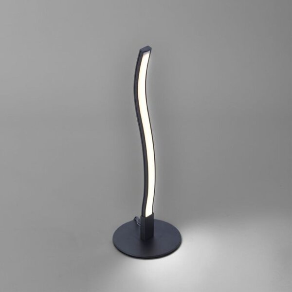 Lampe de table LED noire métal 30 cm 300 lm faible éblouissement