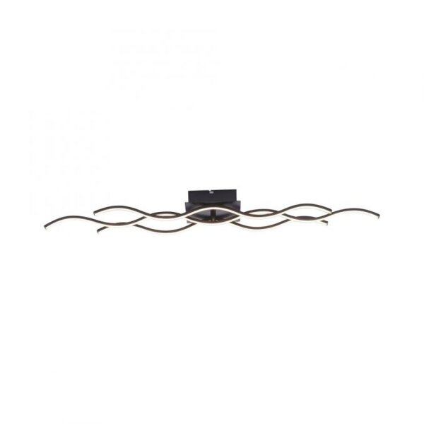 LED Deckenlampe Wellen Metall Schwarz 3920 lm Modern