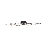 Lampe de plafonnier LED Vagues M&eacute;tal Noir 3920 lm...