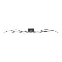 Plafonnier LED Vagues M&eacute;tal Noir 139 cm 3000 K