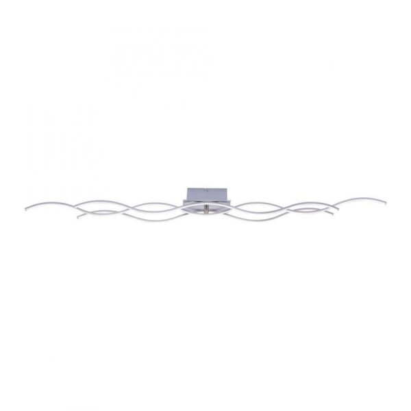 LED Deckenleuchte Wellen Metall in Stahl 139 cm 3000 K