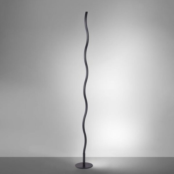 LED Lampadaire noir métal 120 cm 3000 K faible éblouissement