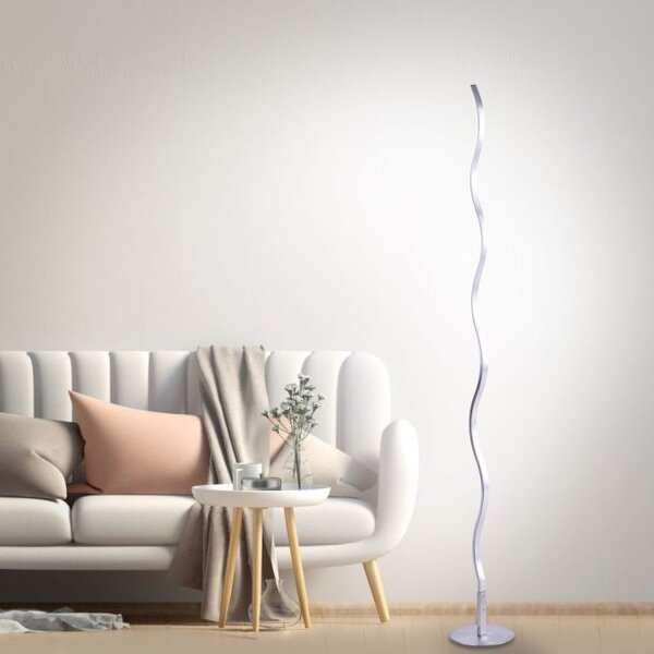 LED Stehlampe Metall in Stahl 120 cm 3000 K blendarm
