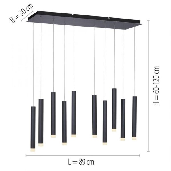 LED Hängelampe Metall 3000 K warmweiß 550 lm Schwarz