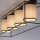 Deckenlampe Stoff Metall Beige Schwarz E27 4-flammig