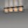 Deckenlampe Stoff Metall Beige Schwarz E27 4-flammig