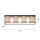 Deckenlampe Stoff Metall Beige Schwarz E27 4-flammig