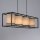 Pendelleuchte Stoff Metall Beige Schwarz E27 80 cm lang
