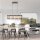 Pendelleuchte Stoff Metall Beige Schwarz E27 80 cm lang