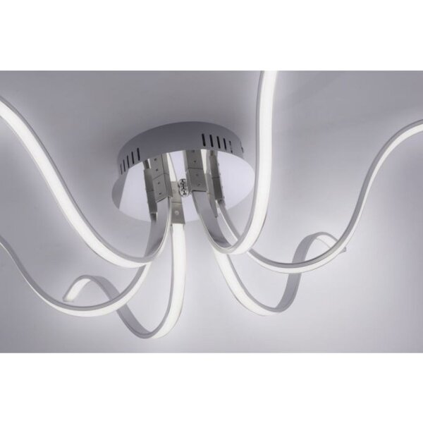 Plafonnier LED métal chromé 3000 K 4 W L:67 cm