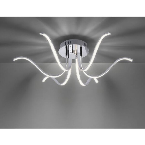 Plafonnier LED métal chromé 3000 K 4 W L:67 cm