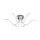 Plafonnier LED métal chromé 3000 K 4 W L:67 cm