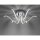 Plafonnier LED métal chromé 3000 K 4 W L:67 cm