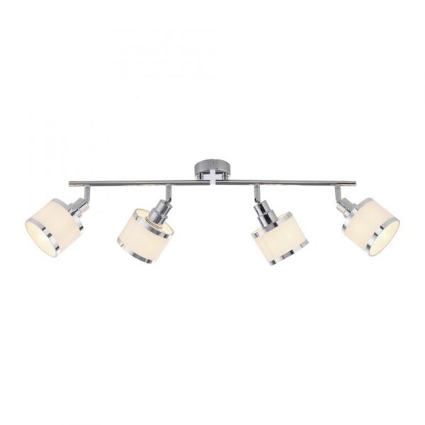 Verstellbarer Deckenspot Chrom 4-flammig E14 78 cm