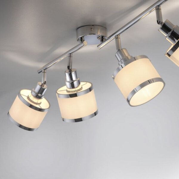 Verstellbarer Deckenspot Chrom 4-flammig E14 78 cm