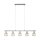 Suspension longue métal chrome 5 flammes E14 90 cm