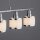 Suspension longue métal chrome 5 flammes E14 90 cm