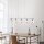 Suspension longue métal chrome 5 flammes E14 90 cm