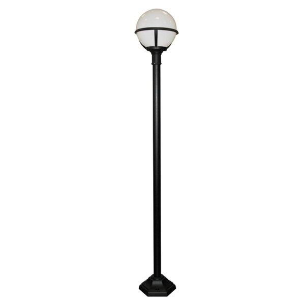 Hohe Wegeleuchte Schwarz 181cm Kugel Garten Vintage