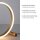 Dimmbare LED Tischlampe Touch 28 cm Ring in Messing