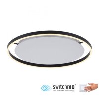 LED Deckenleuchte dimmbar Anthrazit Ø58,5 cm 3650 lm