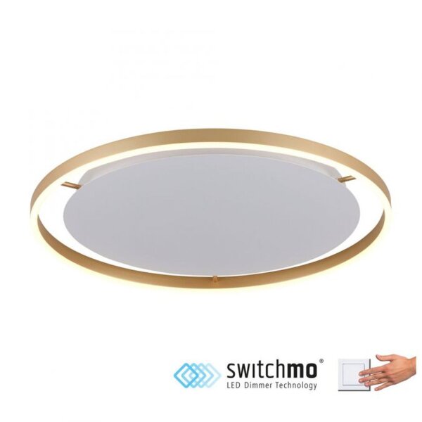 LED Deckenlampe dimmbar Ø58,5 cm 3650 lm in Messing