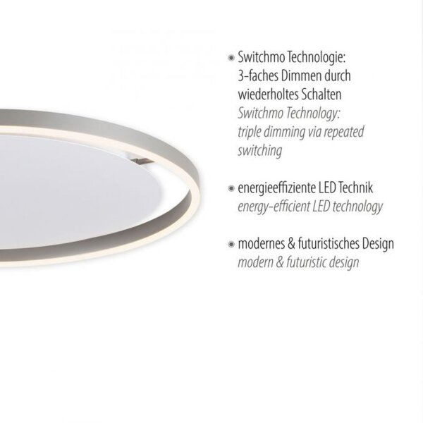 LED Deckenlampe dimmbar Aluminium Ø58,5 cm 3650 lm 28 W