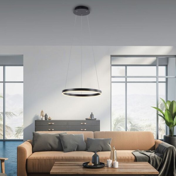 Dimmbare LED Hängelampe Anthrazit Metall Ø39,3 cm 20 W