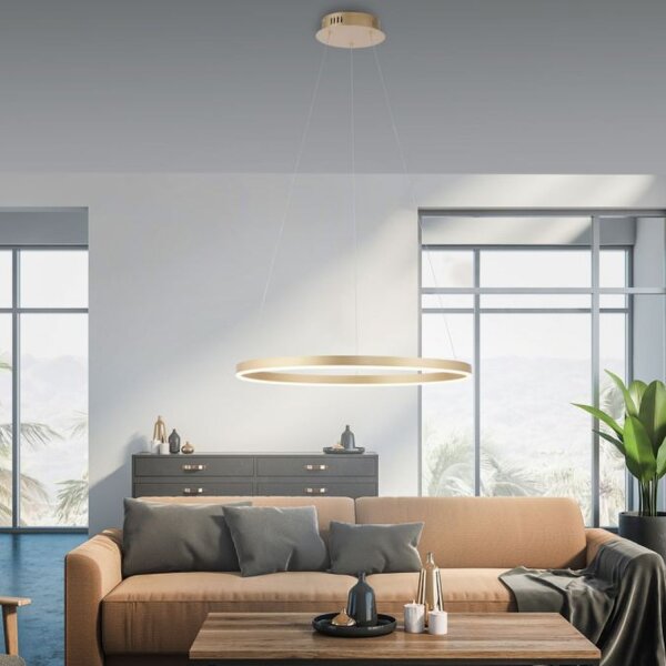 Suspension LED à intensité variable Ø58,5 cm 3000 K en laiton