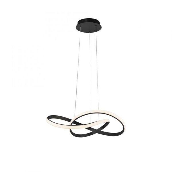 Dimmbare LED Hängeleuchte Metall Schwarz 3000 K L:57 cm