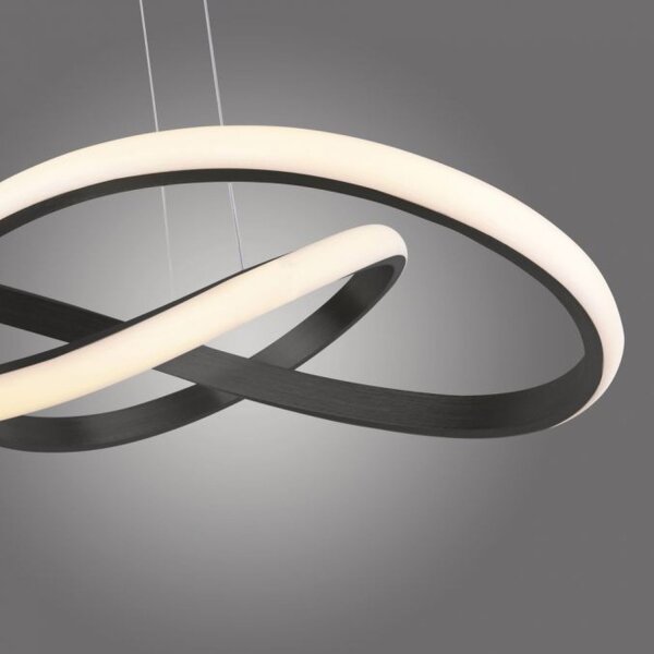 Dimmbare LED Hängeleuchte Metall Schwarz 3000 K L:57 cm