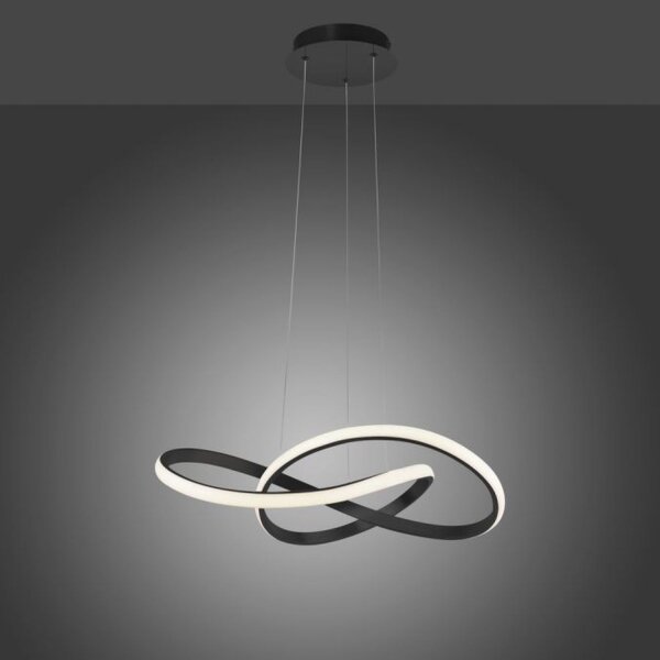 Dimmbare LED Hängeleuchte Metall Schwarz 3000 K L:57 cm