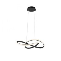 Dimmbare LED Hängeleuchte Metall Schwarz 3000 K L:57 cm