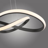 Dimmbare LED Hängeleuchte Metall Schwarz 3000 K L:57 cm