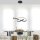 Dimmbare LED Hängeleuchte Metall Schwarz 3000 K L:57 cm