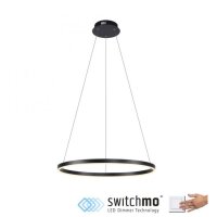 Dimmbare LED Pendelleuchte Schwarz Ø58,5 cm 3000 K...