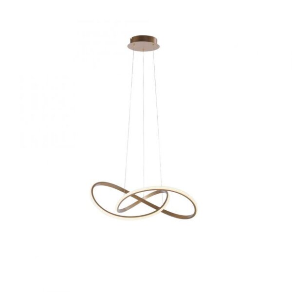 Dimmbare LED Hängeleuchte in Messing 3000 K L:57 cm